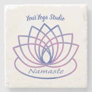 Dessous-de-verre En Pierre Namaste Purple et Pink Lotus Flower