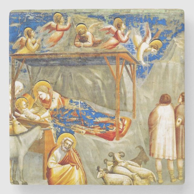 Dessous-de-verre En Pierre Nativité Naissance de Jésus (Devant)