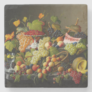 Dessous-de-verre En Pierre Nature morte aux fruits abondants de Severin Roese