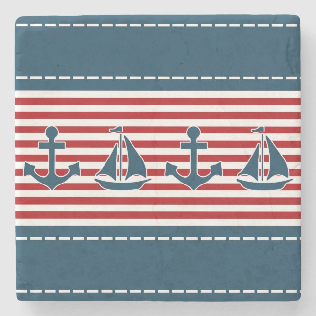 Dessous-de-verre En Pierre Nautical design (Devant)