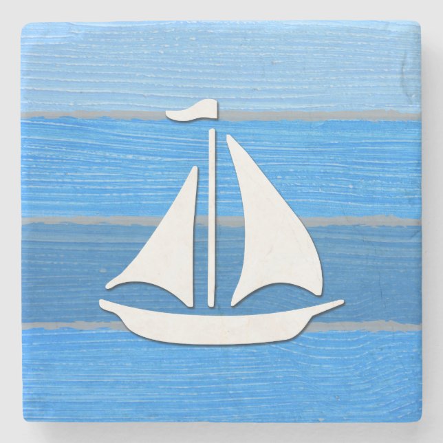 Dessous-de-verre En Pierre Nautical themed design (Devant)