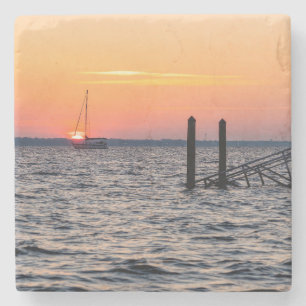 Dessous-de-verre En Pierre Navarre Floride Santa Rosa Sunrise