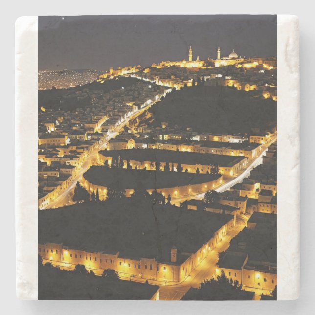 Dessous-de-verre En Pierre Nazareth by night, coaster (Devant)
