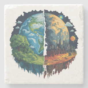 Dessous-de-verre En Pierre Ne tuons pas la planète