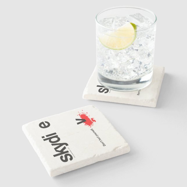 Dessous-de-verre En Pierre Ne vous blessez pas parachutiste (Côté)