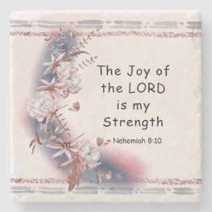 Dessous-de-verre En Pierre Nehemiah 8:10 The Joy of the Lord is my Strength