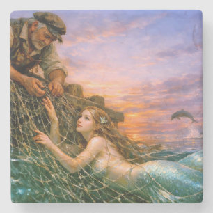 Dessous-de-verre En Pierre Nerithea et la Pêche Morale - Le Dilemme du Pêcheu