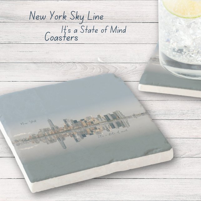 Dessous-de-verre En Pierre New York City Manhattan Skyline (NY Skyline It's a State of Mind Coasters)