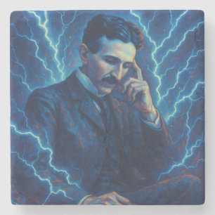 Dessous-de-verre En Pierre Nikola Tesla - Dessous de verre de foudre