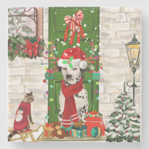 Dessous-de-verre En Pierre Noël de chien dalmate