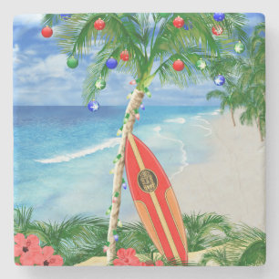 Dessous-de-verre En Pierre Noël de plage