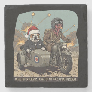 Dessous-de-verre En Pierre Noël sur le thème britannique drôle