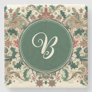 Dessous-de-verre En Pierre Noël victorien/classique/vintage personnalisé