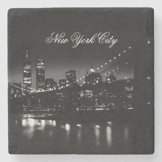 Dessous-de-verre En Pierre Noir et blanc New York City