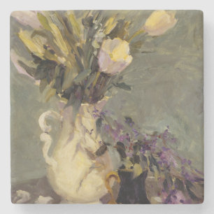 Dessous-de-verre En Pierre Noir et or