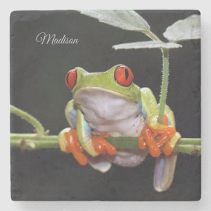 Dessous-de-verre En Pierre Nom personnalisé Frog
