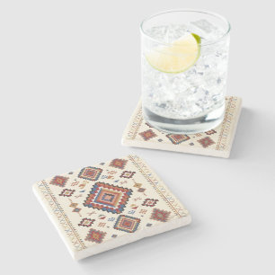 Dessous-de-verre En Pierre Nomade Confetti Désert – Tribal Marocain Vibrant