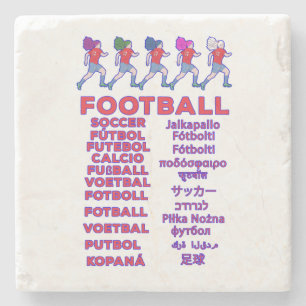 Dessous-de-verre En Pierre Noms de footballeuses multilingues pour fans de sp
