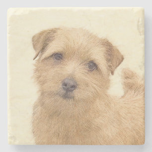 Dessous-de-verre En Pierre Norfolk Terrier Peinture - Art Chien original
