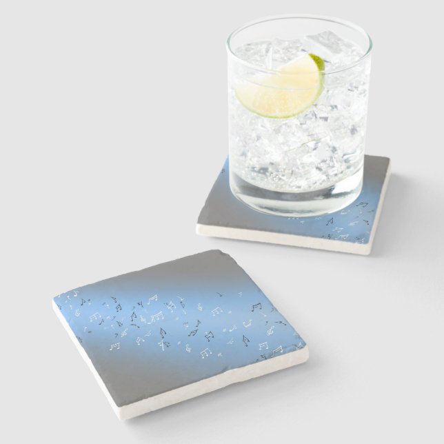 Dessous-de-verre En Pierre Notes musicales dans le Dessous de verre de pierre (Côté)