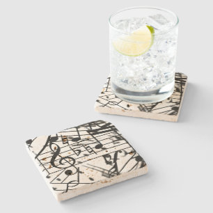 Dessous-de-verre En Pierre Notes musicales/Écrire une chanson