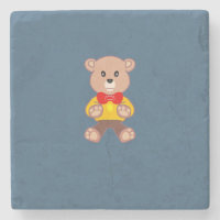 Nounours en peluche sur fond bleu