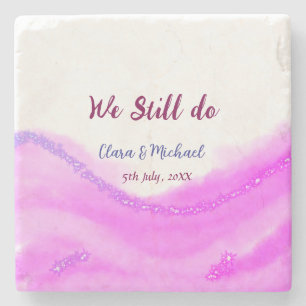 Dessous-de-verre En Pierre Nous faisons encore rose violet parties scintillan