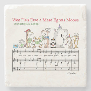 Dessous-de-verre En Pierre NOUS POISSONS EWE A MARE EGRETS MOOSE Sandra Boynt