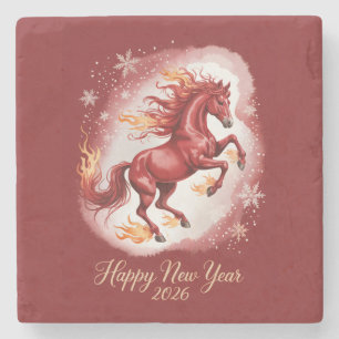 Dessous-de-verre En Pierre Nouvel An chinois du Cheval 2026