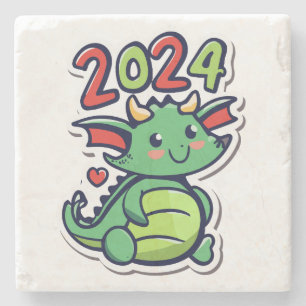 Dessous-de-verre En Pierre Nouvel An Chinois Du Dragon