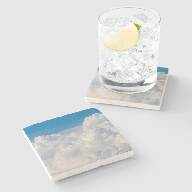 Dessous-de-verre En Pierre Nuages dans le ciel (Côté)