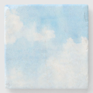 Dessous-de-verre En Pierre Nuages d'aquarelle et arrière - plan de ciel
