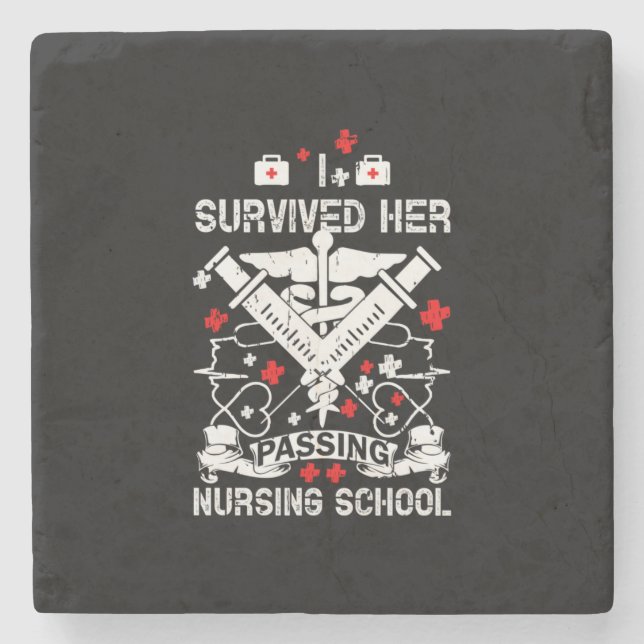 Dessous-de-verre En Pierre Nurse | Survided Her Passing Nursing (Devant)