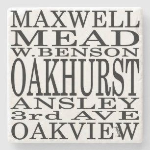 Dessous-de-verre En Pierre Oakhurst, Dessous de verre d'Oakhurst, Oakhurst De