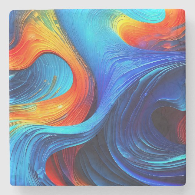 Dessous-de-verre En Pierre Ocean Lava "Astralsurge" (Devant)