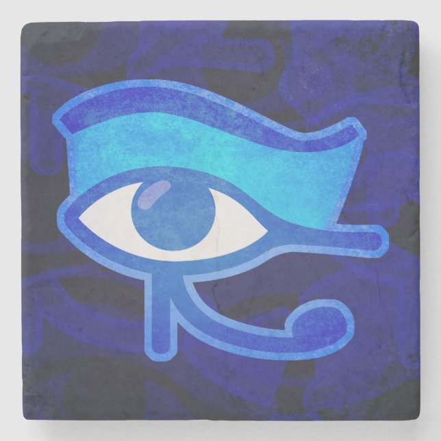 Dessous-de-verre En Pierre OEil bleu (Devant)