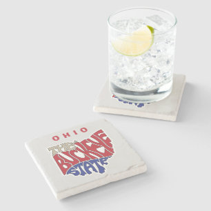 Dessous-de-verre En Pierre Ohio Surnom Art Word  