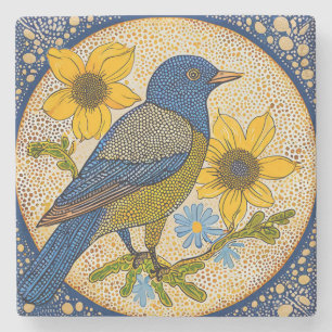 Dessous-de-verre En Pierre Oiseau coloré 