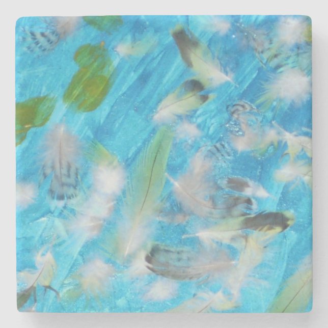 Dessous-de-verre En Pierre Oiseaux de l'océan  (Devant)