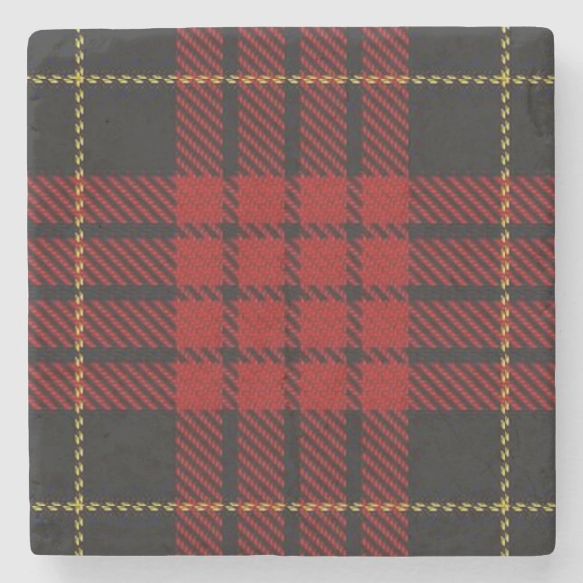 Dessous-de-verre En Pierre Old Scots Tavern Clan MacQueen Tartan (Devant)