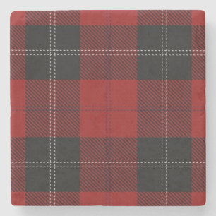 Dessous-de-verre En Pierre Old Scots Tavern Clan Ramsay Red Black Tartan