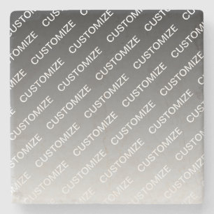 Dessous-de-verre En Pierre Ombre de couleur changeable & motif de texte