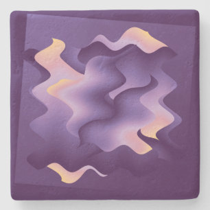 Dessous-de-verre En Pierre Ondes violettes
