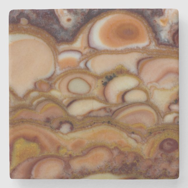 Dessous-de-verre En Pierre Onyx à taches brunes (Devant)