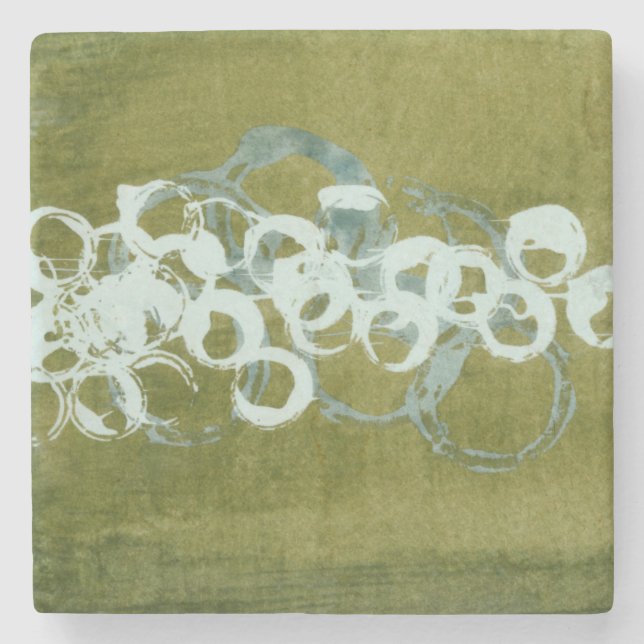 Dessous-de-verre En Pierre Orbes vertes I (Devant)