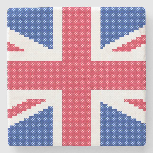 Dessous-de-verre En Pierre Original cross-stitch design Union Jack (Devant)