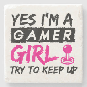 Dessous-de-verre En Pierre Oui je suis une fille de gamer Gaming Girl 