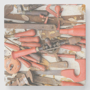 Dessous-de-verre En Pierre Outils Outil Russe antique Red Man