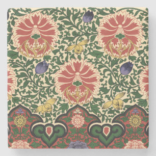 Dessous-de-verre En Pierre Owen Jones Chinoiserie Rouge Lotus Floral Art Desi