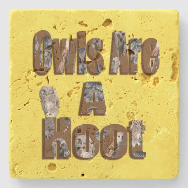 Dessous-de-verre En Pierre Owls Are A Hoot (Devant)